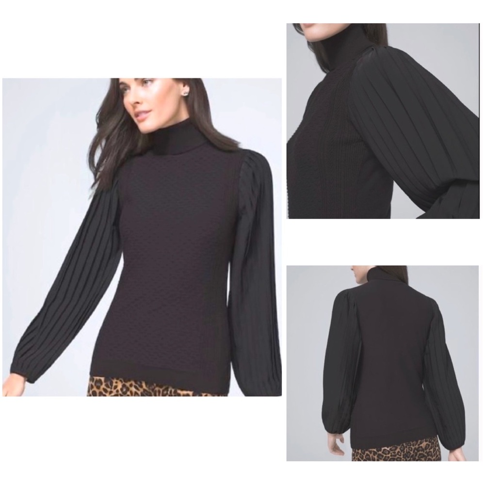 White House Black Market Ballon Sleeve Turtleneck Sweater Size M